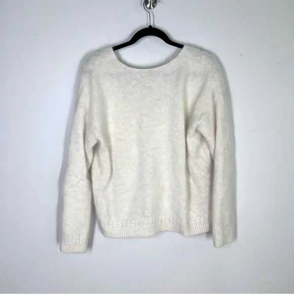 Sezane Sz S Denisa Baby Alpaca  Sweater Ecru Cream - Picture 4 of 11